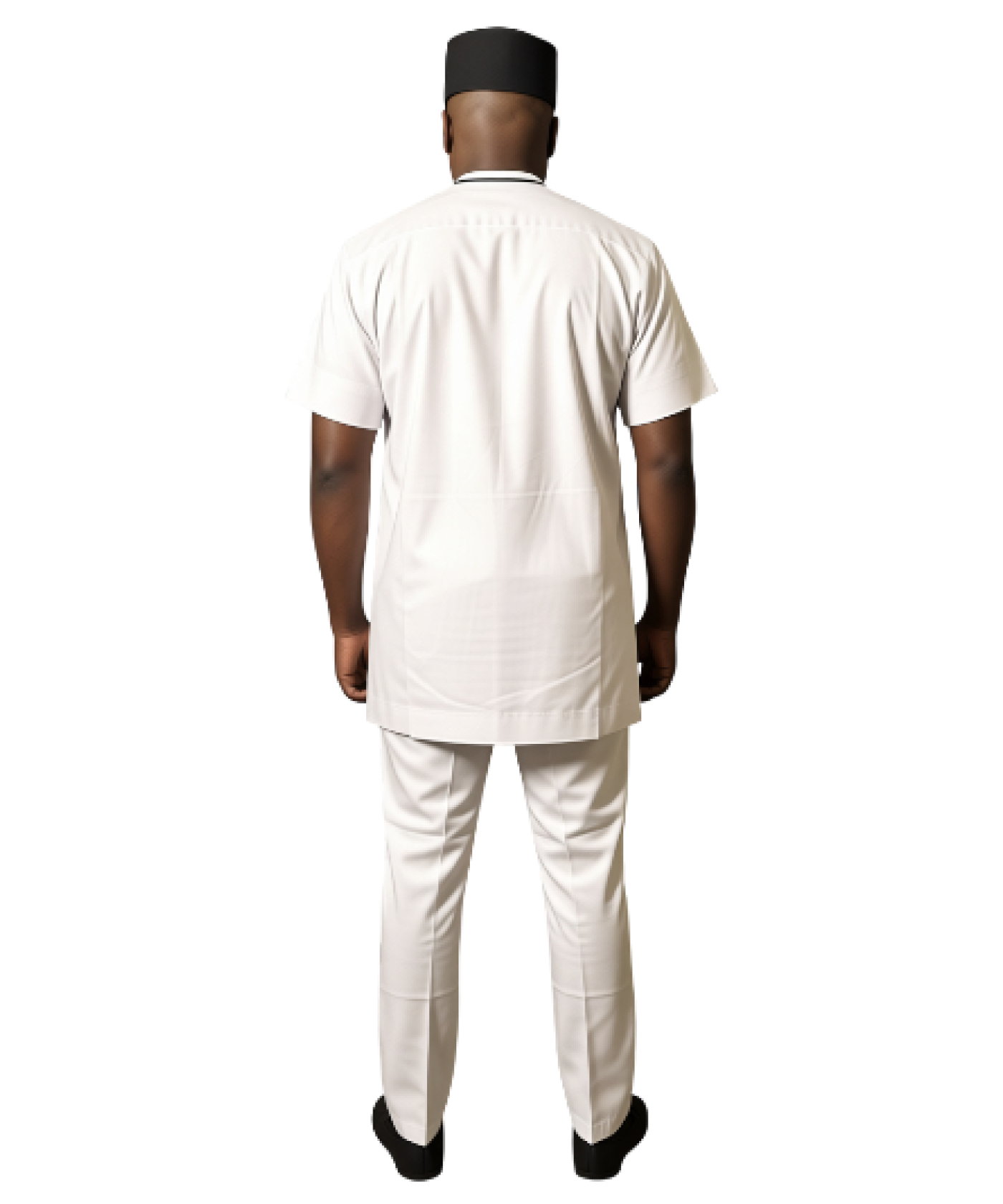 Medallion White Short-Sleeve Embroidered Dashiki African Set | MP Collection - Alternative