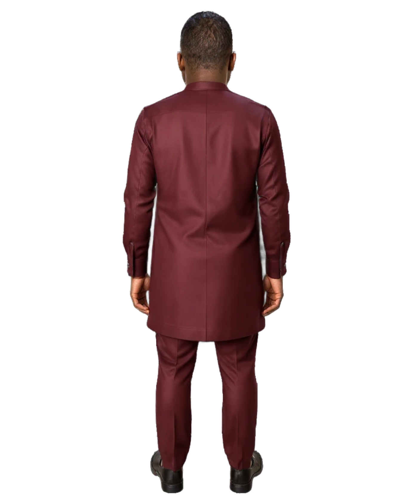 Minimalist Wine Shirt & Pant Men’s African dashiki Set | MP Collection - Alternative