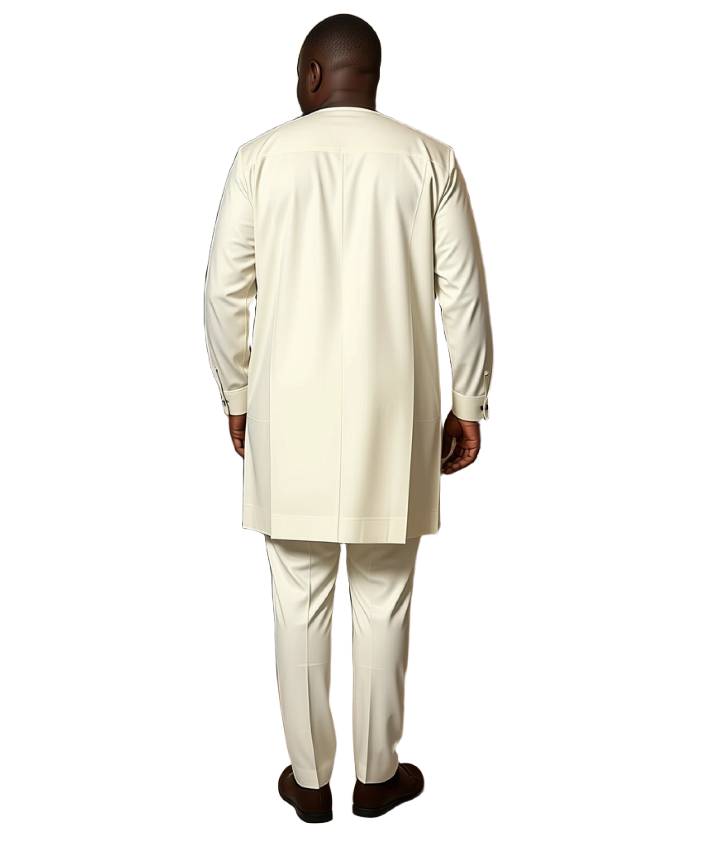 Premium White Gold Embroidered African Men’s Wear  | MP Collection Dashiki Set - Alternative